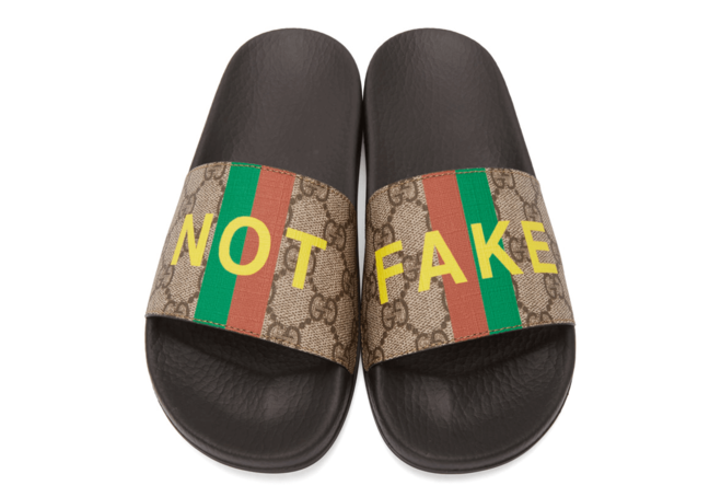 Women's Gucci Brown Not Fake GG Sandals - Get Yours Today