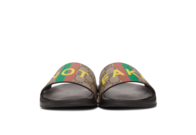 Men's Gucci Brown Not Fake GG Sandals - Get It Now at Sale Price