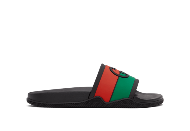 Shop Gucci Black Interlocking G Slides for Women Now!