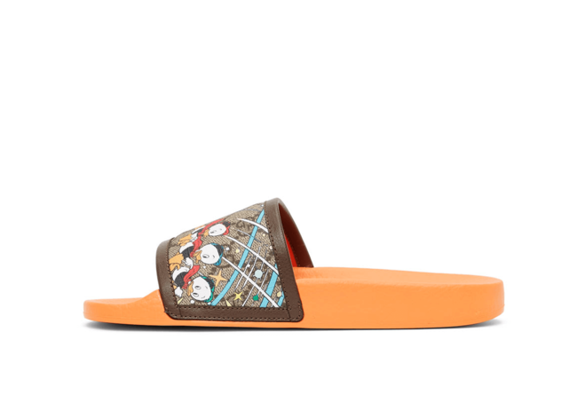 Shop the Latest Orange Disney Edition GG Supreme Donald Duck Sandals for Women's