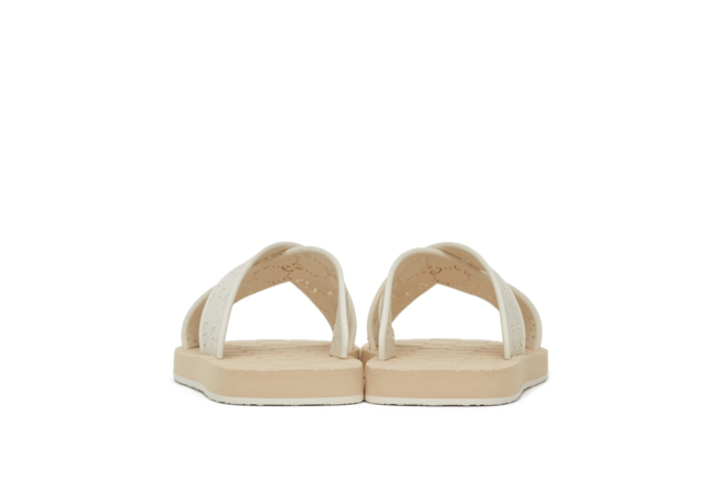 Shop Gucci White & Pink GG Slide Sandals for Men - Sale