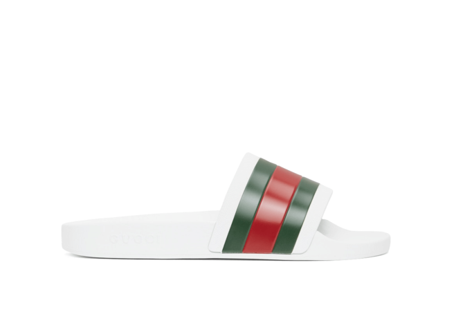 Shop Men's Gucci White Pursuit Slides with Discounts Now!