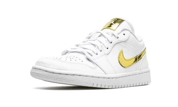 Air Jordan 1 Low SE - White Metallic Gold