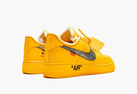 Women's Fashion - NIKE AIR FORCE 1 LOW Off-White - University Gold with Discount