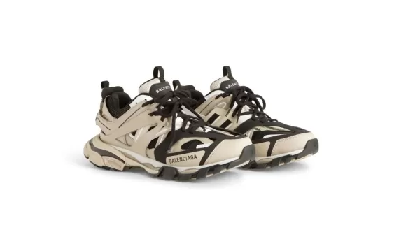 Balenciaga Track Lace-Up Sneakers Black/Beige