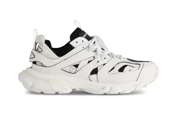 Balenciaga Track Sock Panelled Sneakers - White/Black