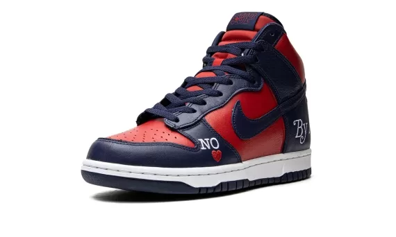 SB Dunk High Supreme - By Any Means - Navy/Red