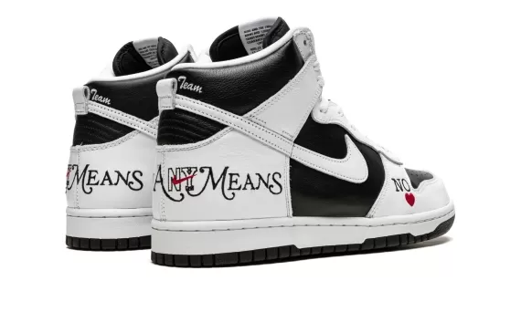 SB Dunk High Supreme - By Any Means - White/Black