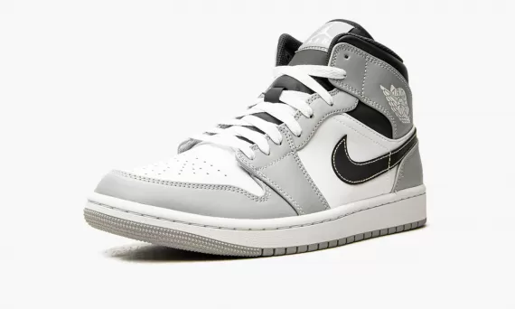 Get the latest AIR JORDAN 1 MID - Light Smoke Grey 2.0 for Men's