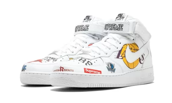 Air Force 1 Mid 07 / Supreme NBA White