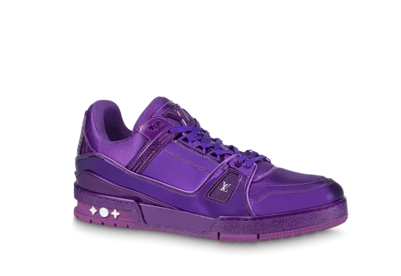Men's Louis Vuitton Trainer Sneaker - Purple Metallic Canvas On Sale Now at Shop!