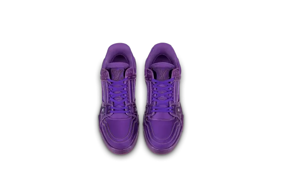 Sale Now On - Men's Louis Vuitton Trainer Sneaker in Purple Metallic Canvas!