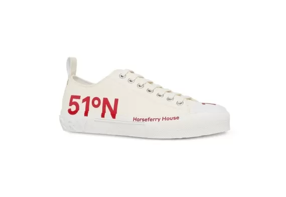 Coordinates Print Low-top Sneakers