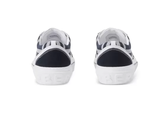 Burberry Checkered Cotton Low-top Sneakers - White / Multicolour