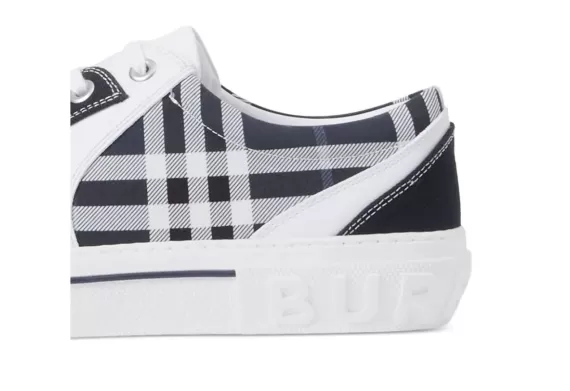 Burberry Checkered Cotton Low-top Sneakers - White / Multicolour