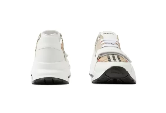 Vintage Check-pattern Sneakers - White/Multicolour