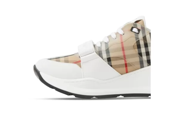 Vintage Check-pattern Sneakers - White/Multicolour