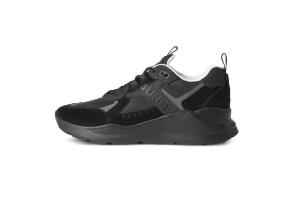 Logo-debossed Panelled Sneakers - Black