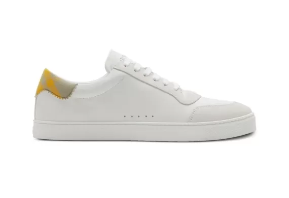 Lace-up Leather Sneakers - White/Multicolour