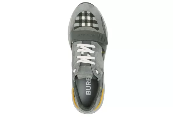 Vintage Check Chunky Sneakers - Grey