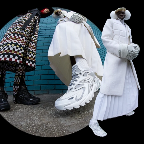 Men's White Louis Vuitton Runner Tatic Sneaker - Mix of Materials - On Sale!