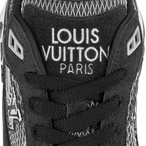 Women's Louis Vuitton Runner Away Sneaker - Look Fabulous with Black Mesh and Sued