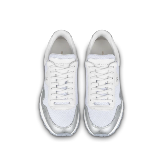Be the envy of your friends with Louis Vuitton Run Away Sneaker - White Mesh and Monogram metallic canvas for women's. Buy now!