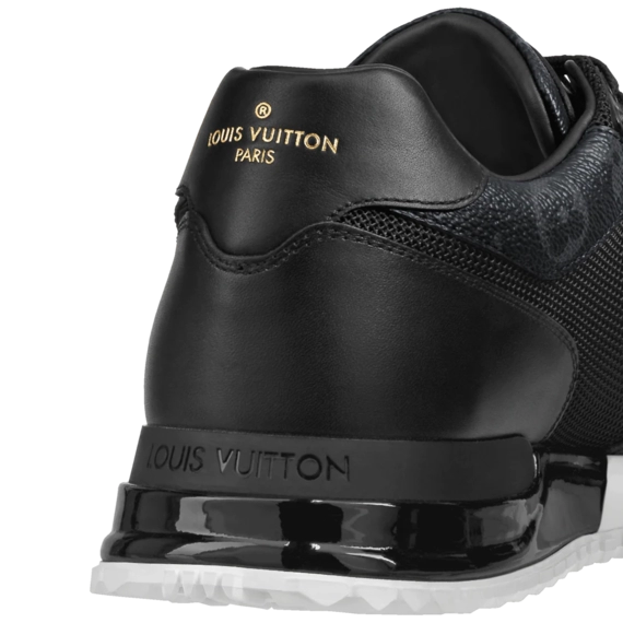 Save Now on Men's Louis Vuitton Run Away Sneaker - Black Monogram Canvas, Calf Leather & Textile