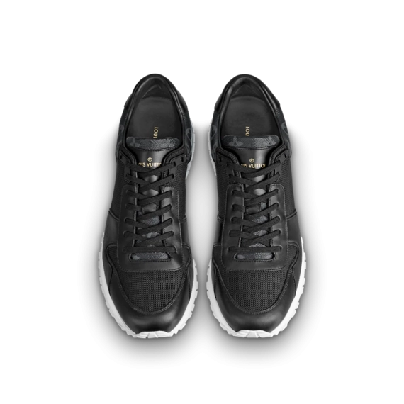 Shop Women's Louis Vuitton Run Away Sneaker - Black Monogram Canvas and Calf Leather On Sale!