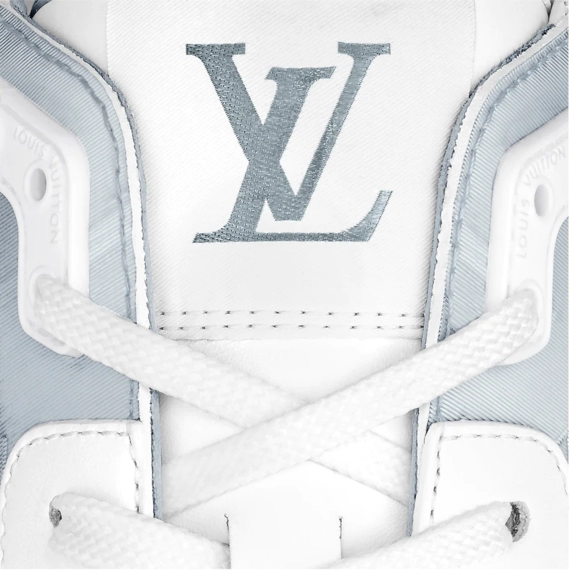 Women's Louis Vuitton Run Away Sneaker - White Iridescent Textile & Calf Leather -