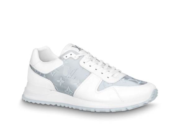 Women's Louis Vuitton Run Away Sneaker - White Iridescent Textile & Calf Leather - Sale & Discount