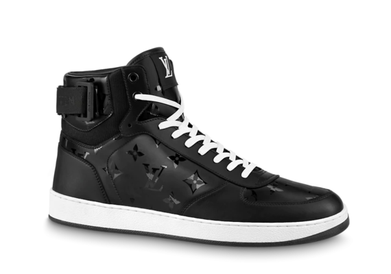 Louis Vuitton Rivoli Sneaker Boot - Black, Calf leather and Monogram metallic canvas