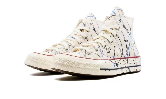 Chuck 70 Hi Paint Splatter - White