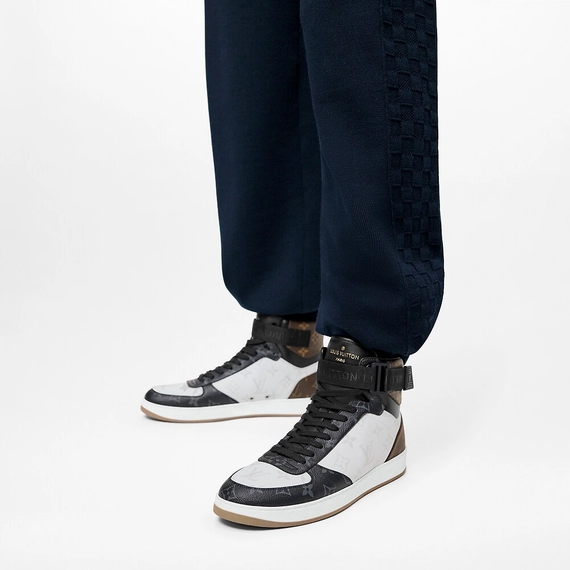 Look Sharp with Louis Vuitton Rivoli Sneaker Boot - Monogram Canvas for Men's