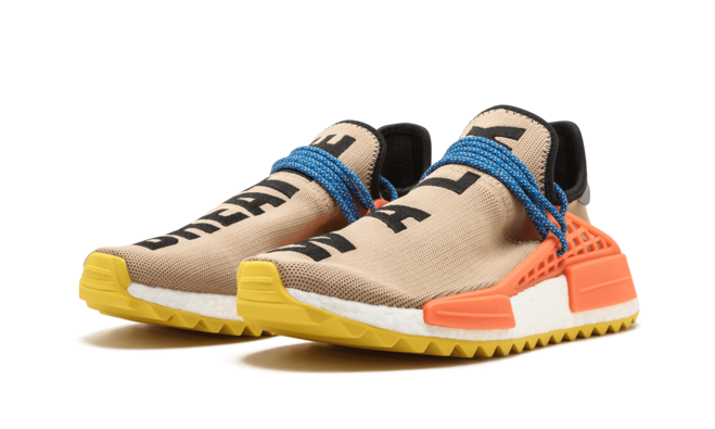 Get the Mens NMD Human Race TRAIL PALE NUDE by Pharrell Williams