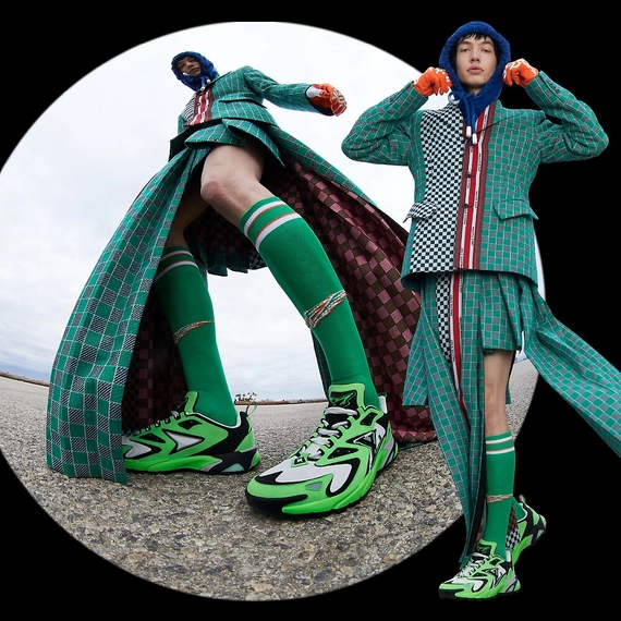 Shop Now For Men's Louis Vuitton Runner Tatic Sneaker - Green Mix of Materials!