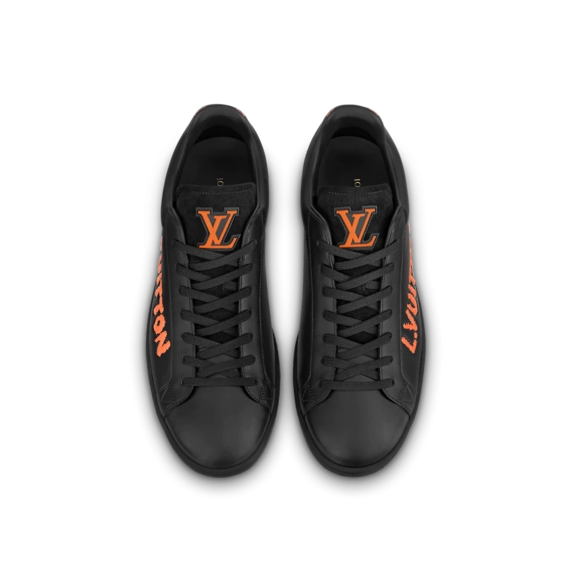 Sale! Men's Louis Vuitton Luxembourg Samothrace Sneaker - Orange Calf Leather