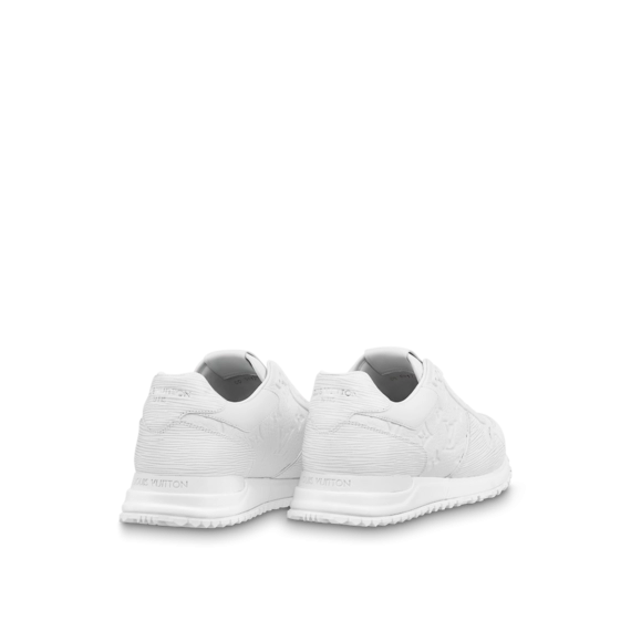 Women's Louis Vuitton Run Away Sneaker - White Monogram-Embossed Grained Sale