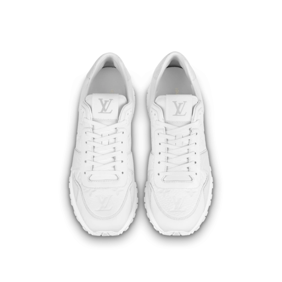 Luxury White Monogram-Embossed Grained Sneaker - Buy Now