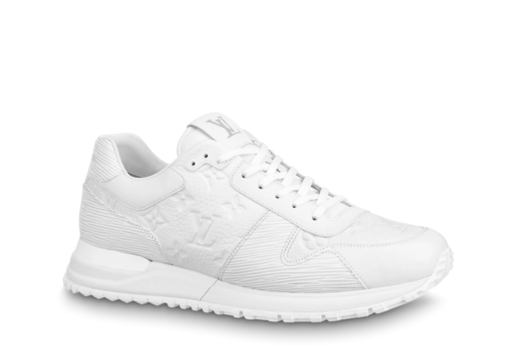 Women's Louis Vuitton Run Away Sneaker - White Monogram-Embossed Grained Sale