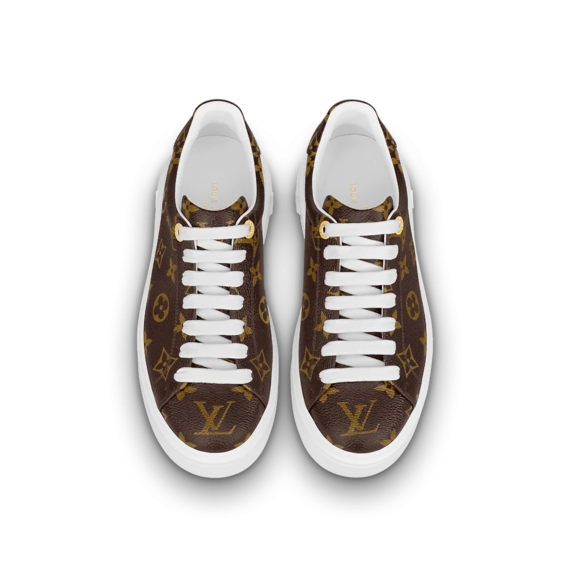Shop Women's Louis Vuitton Time Out Sneaker Cacao Brown Now!