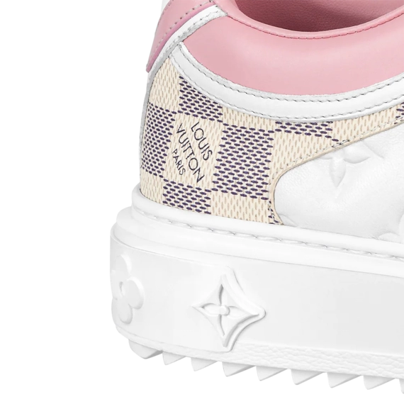 Get the Latest Women's Designer Shoes - Louis Vuitton Time Out Sneaker Rose Clair Pink