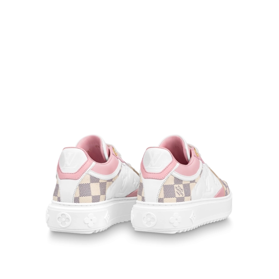 Latest Women's Designer Shoes - Louis Vuitton Time Out Sneaker Rose Clair Pink