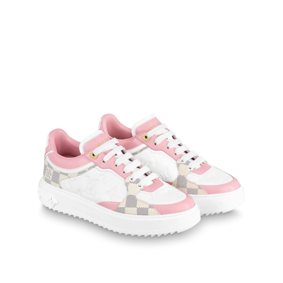 Shop Women's Designer Shoes - Louis Vuitton Time Out Sneaker Rose Clair Pink