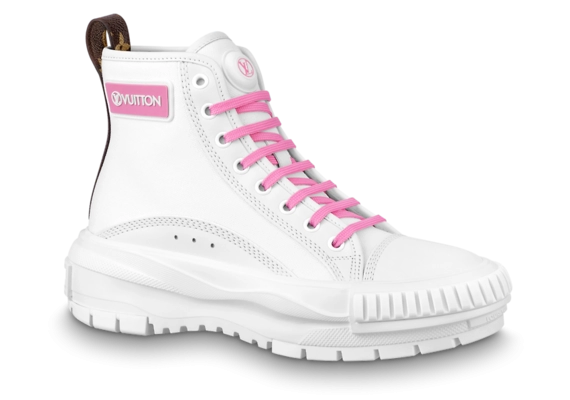 Lv Squad Sneaker Boot White / Pink for Women's - Shop Now!