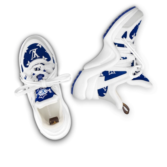 Lv Archlight Sneaker Blue Monogram Velvet - Women's Fashion at an Affordable Price!