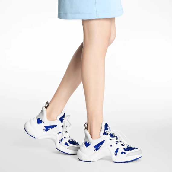 Women's Fashion: Get the Lv Archlight Sneaker Blue Monogram Velvet on Sale!