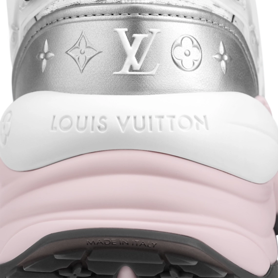 Save on Women's Louis Vuitton Rose Clair Pink Run 55 Sneaker!