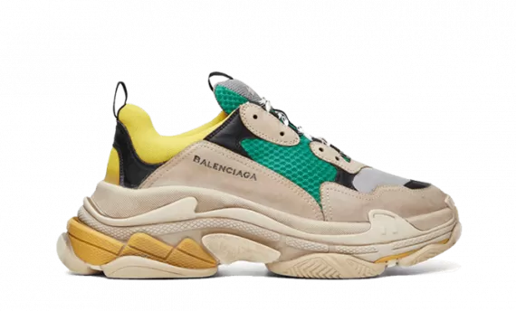 Women's Balenciaga Triple S - Trainers Green / Yellow On Sale Now!