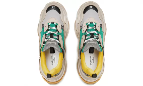Get the Stylish Balenciaga Triple S Green & Yellow Trainers - Shop Now!